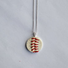 Load image into Gallery viewer, Baseball Seam Dainty Chain Pendant Necklace
