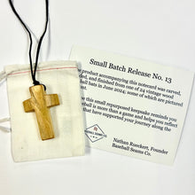 Load image into Gallery viewer, Baseball Bat Wood Cross Necklaces
