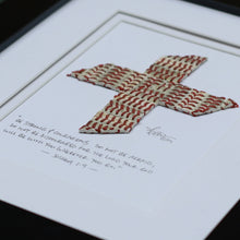 Load image into Gallery viewer, The Baseball Cross - Original Artwork Made from Actual Used Baseballs
