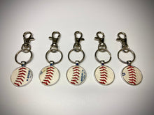 Load image into Gallery viewer, Silver Baseball Seam Keychain
