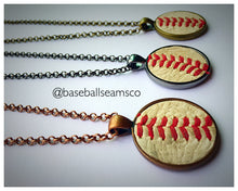 Load image into Gallery viewer, Baseball Seam Pendant Necklace
