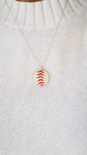 Load image into Gallery viewer, Baseball Seam Dainty Chain Pendant Necklace
