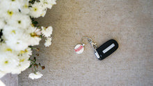 Load image into Gallery viewer, Silver Baseball Seam Keychain
