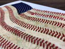 Load image into Gallery viewer, &quot;America&#39;s Game&quot; Original Baseball American Flag Artwork
