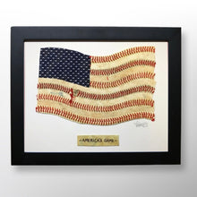 Load image into Gallery viewer, &quot;America&#39;s Game&quot; Original Baseball American Flag Artwork
