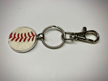 Load image into Gallery viewer, Silver Baseball Seam Keychain
