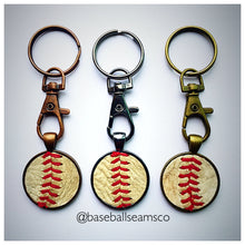 Load image into Gallery viewer, Baseball Seam Keychain
