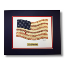 Load image into Gallery viewer, &quot;America&#39;s Game&quot; Original Baseball American Flag Artwork
