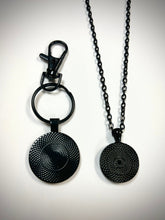 Load image into Gallery viewer, Black Baseball Seam Keychain
