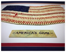 Load image into Gallery viewer, &quot;America&#39;s Game&quot; Original Baseball American Flag Artwork
