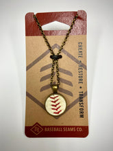 Load image into Gallery viewer, Baseball Seam Pendant Necklace
