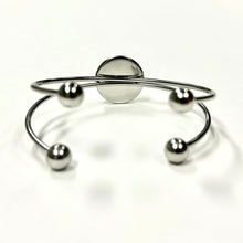 Load image into Gallery viewer, Baseball Seam Silver Bangle
